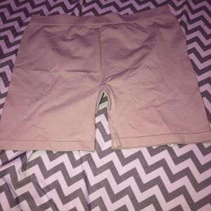 Nude spandex bike shorts